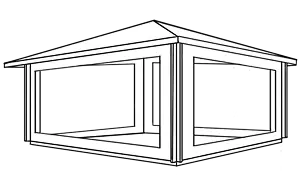 Medinės pavėsinės